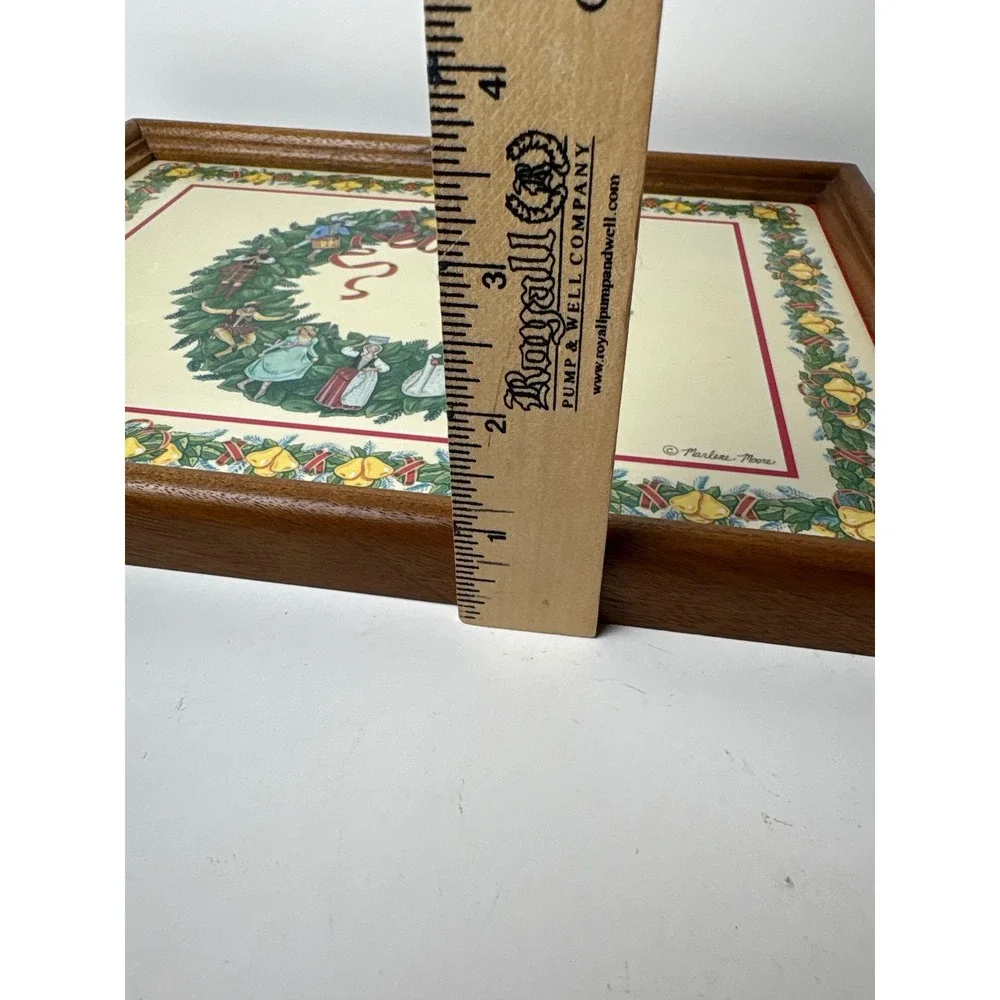 Vintage Pimpernel 12 Days of Christmas Wood Serving Tray Marlene‎ Moore England